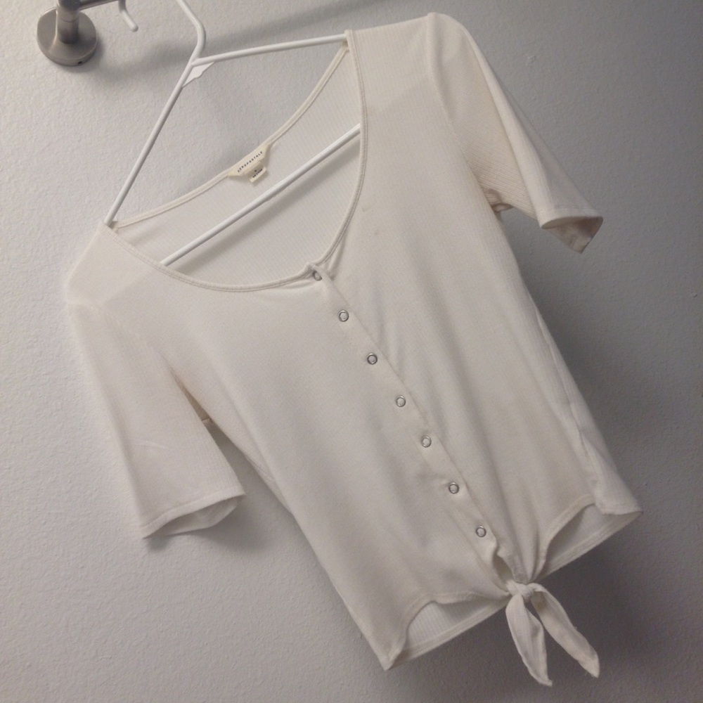 White crop top